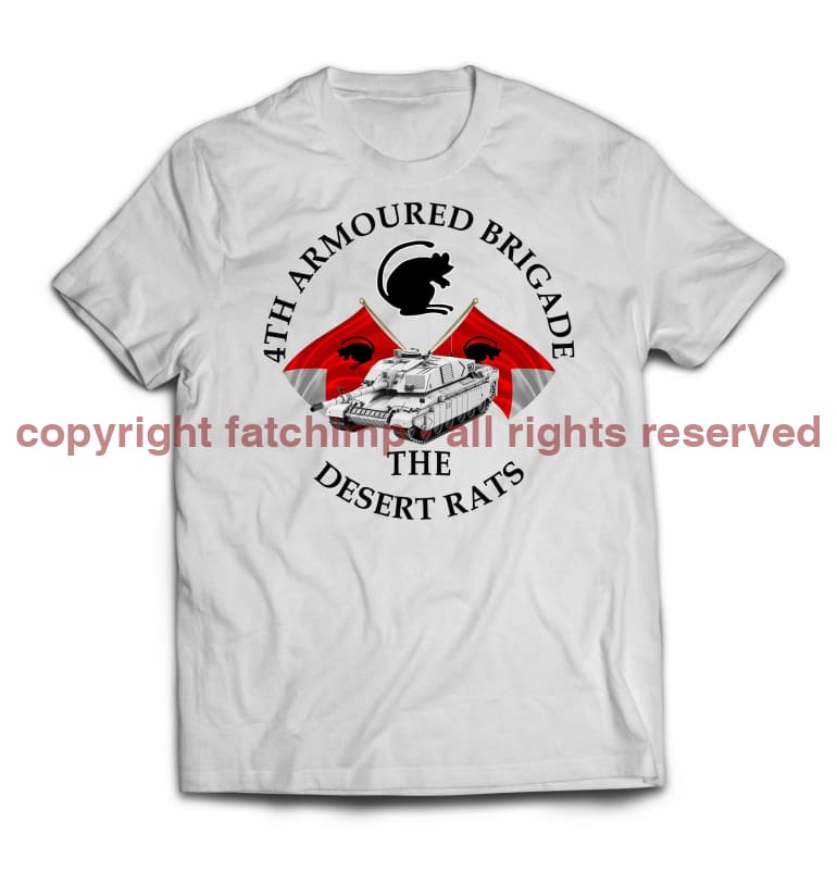 Desert Rats 4th Armoured Brigade Printed T-Shirt