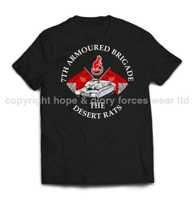 Desert Rats 7th Armoured Brigade Printed T-Shirt