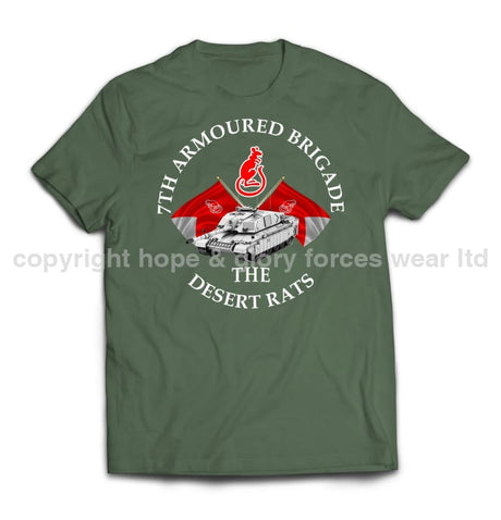 Desert Rats 7th Armoured Brigade Printed T-Shirt