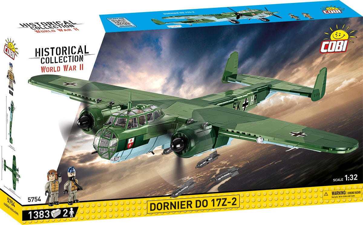 Dornier D0-17Z-2 brick plane model- COBI 5754- 1360 bricks