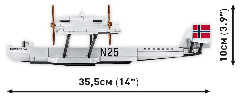 Dornier D0 J Wal ‘Amundsen’ N-25 aircraft model- COBI 1384 - 478 bricks 