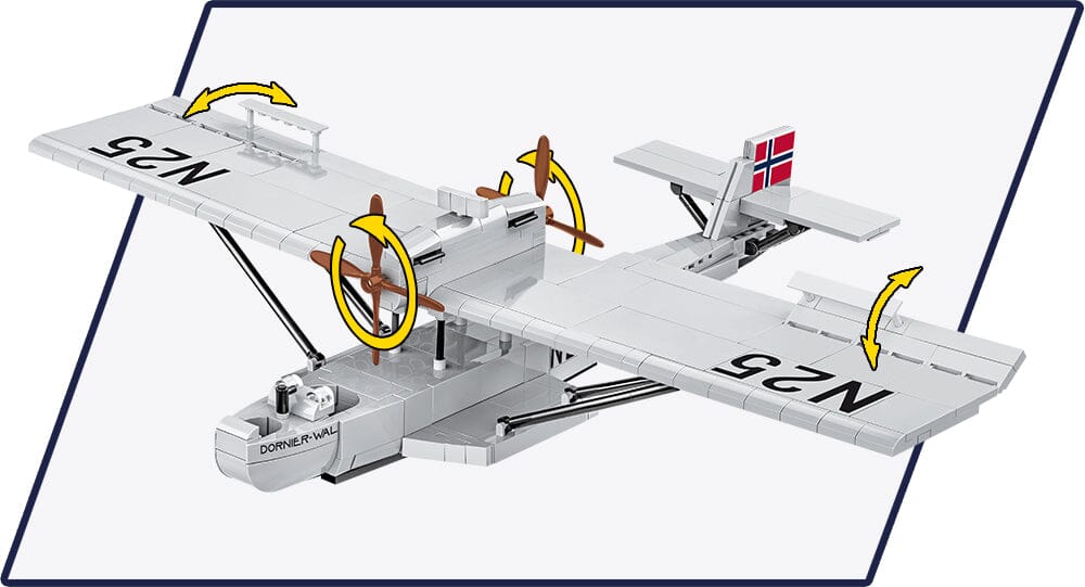 Dornier D0 J Wal ‘Amundsen’ N-25 aircraft model- COBI 1384 - 478 bricks 