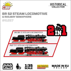DRB Class 52 Steam Locomotive and Semaphore brick model 