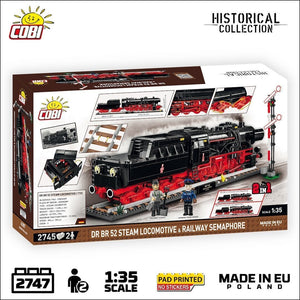 DRB Class 52 Steam Locomotive and Semaphore brick model 