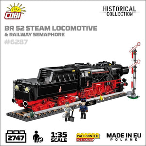 DRB Class 52 Steam Locomotive and Semaphore brick model 