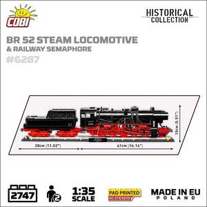 DRB Class 52 Steam Locomotive and Semaphore brick model 