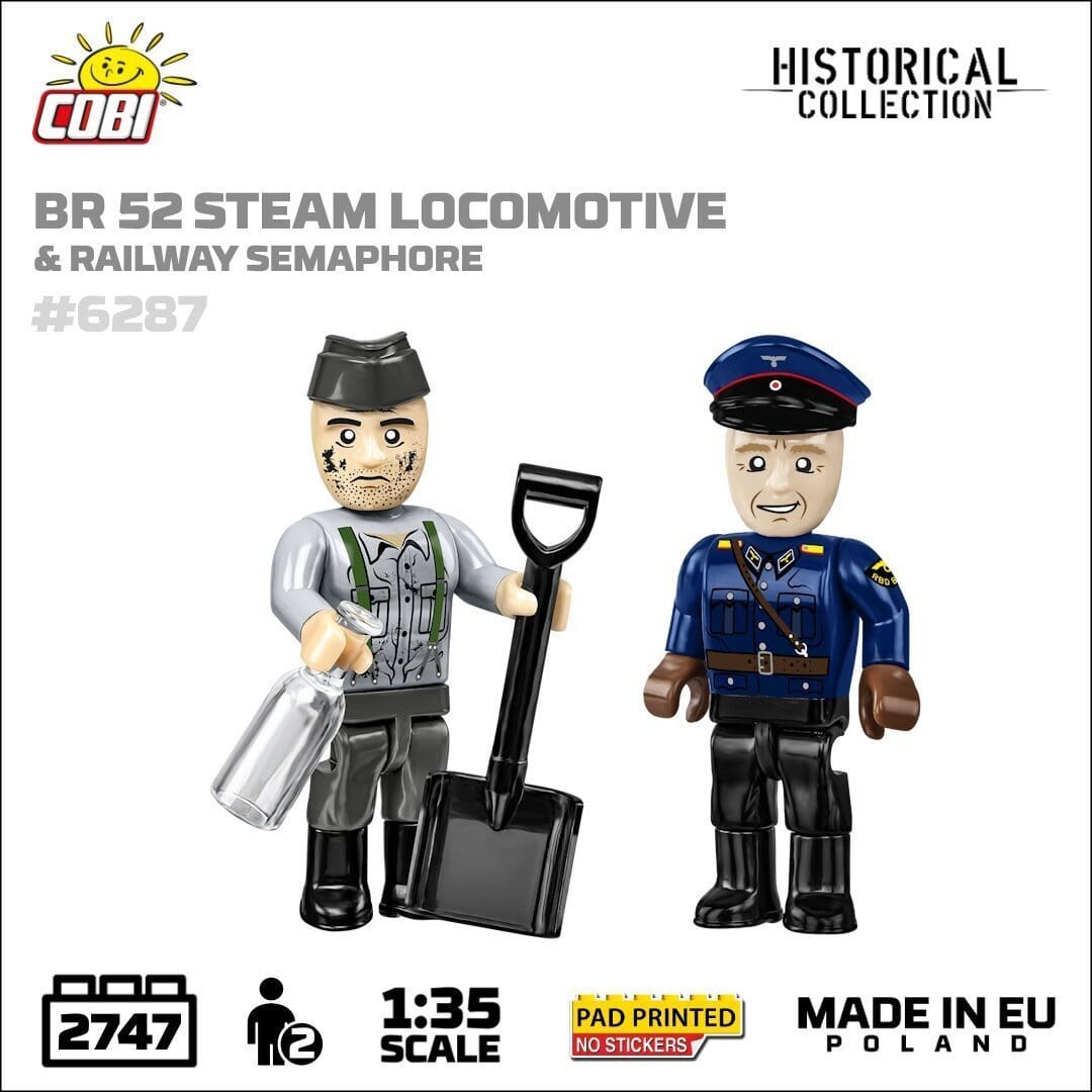 DRB Class 52 Steam Locomotive and Semaphore brick model 