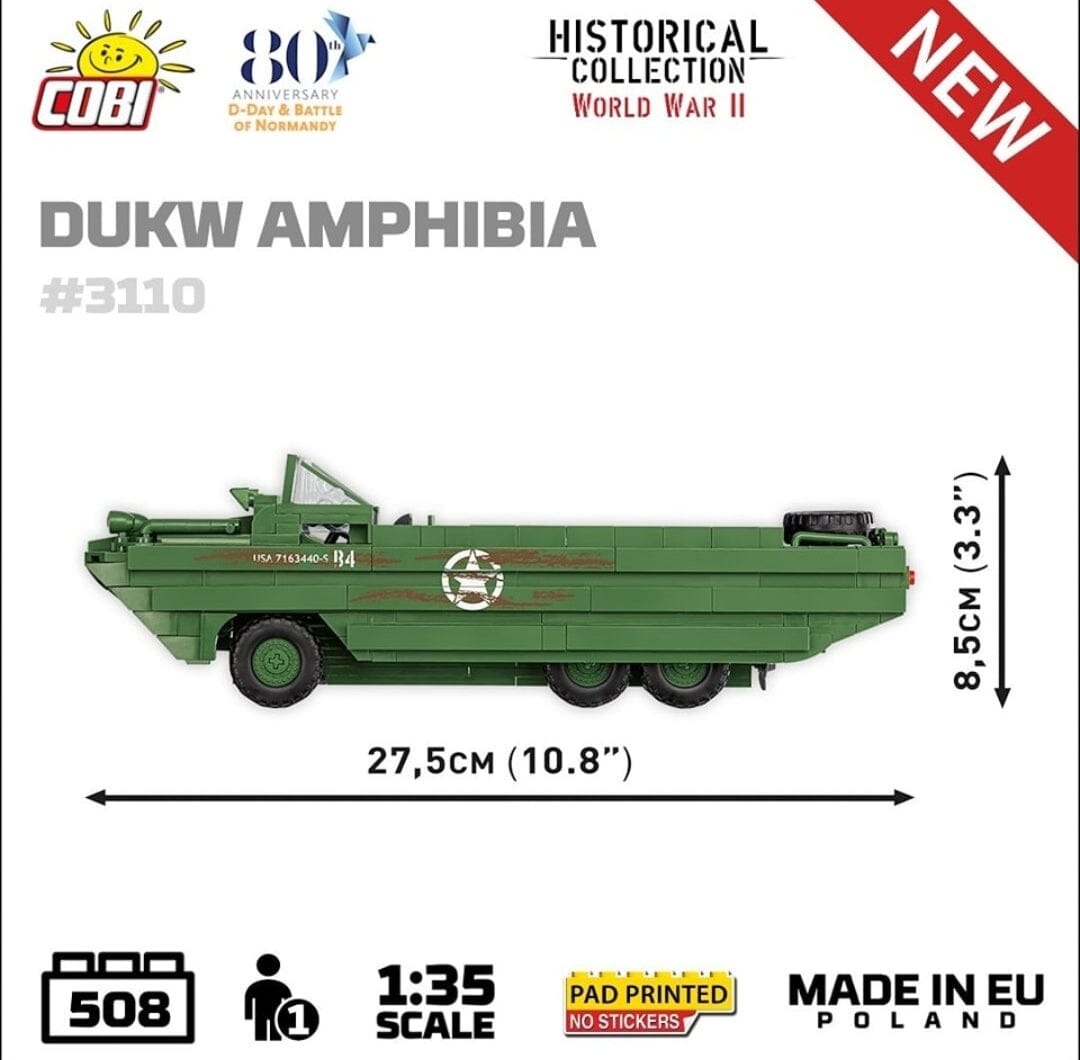 DUKW Amphibia- COBI 3110 - 508 brick amphibious car