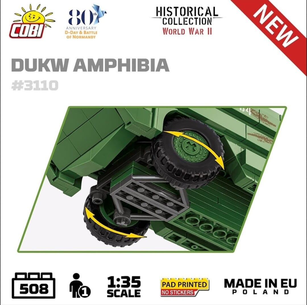 DUKW Amphibia- COBI 3110 - 508 brick amphibious car