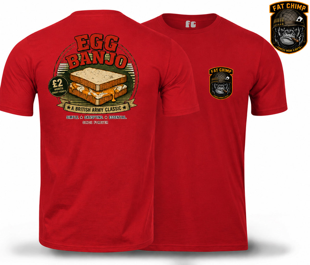 Egg Banjo Army Classic Double Print T-Shirt
