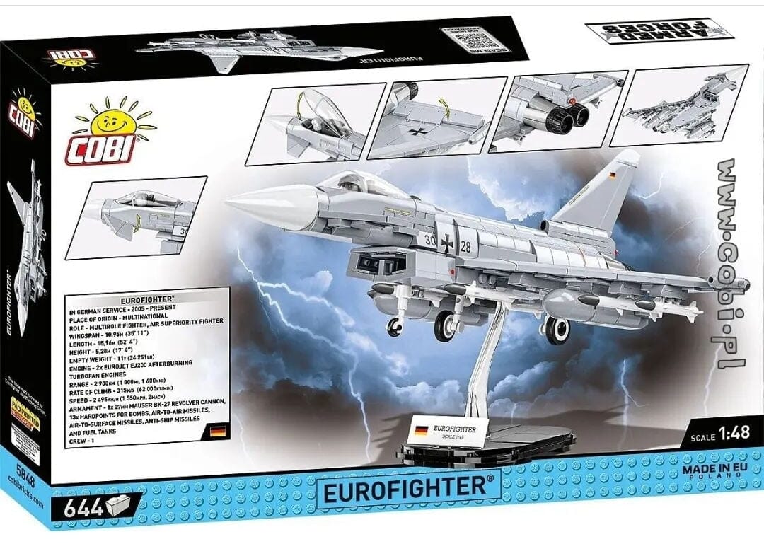 Eurofighter Typhoon (Germany) brick plane model - COBI 5848 - 644 bricks