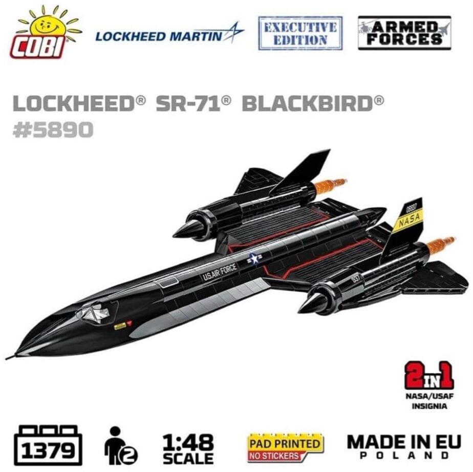 Executive Edition Lockheed SR-71 Blackbird brick aircraft model