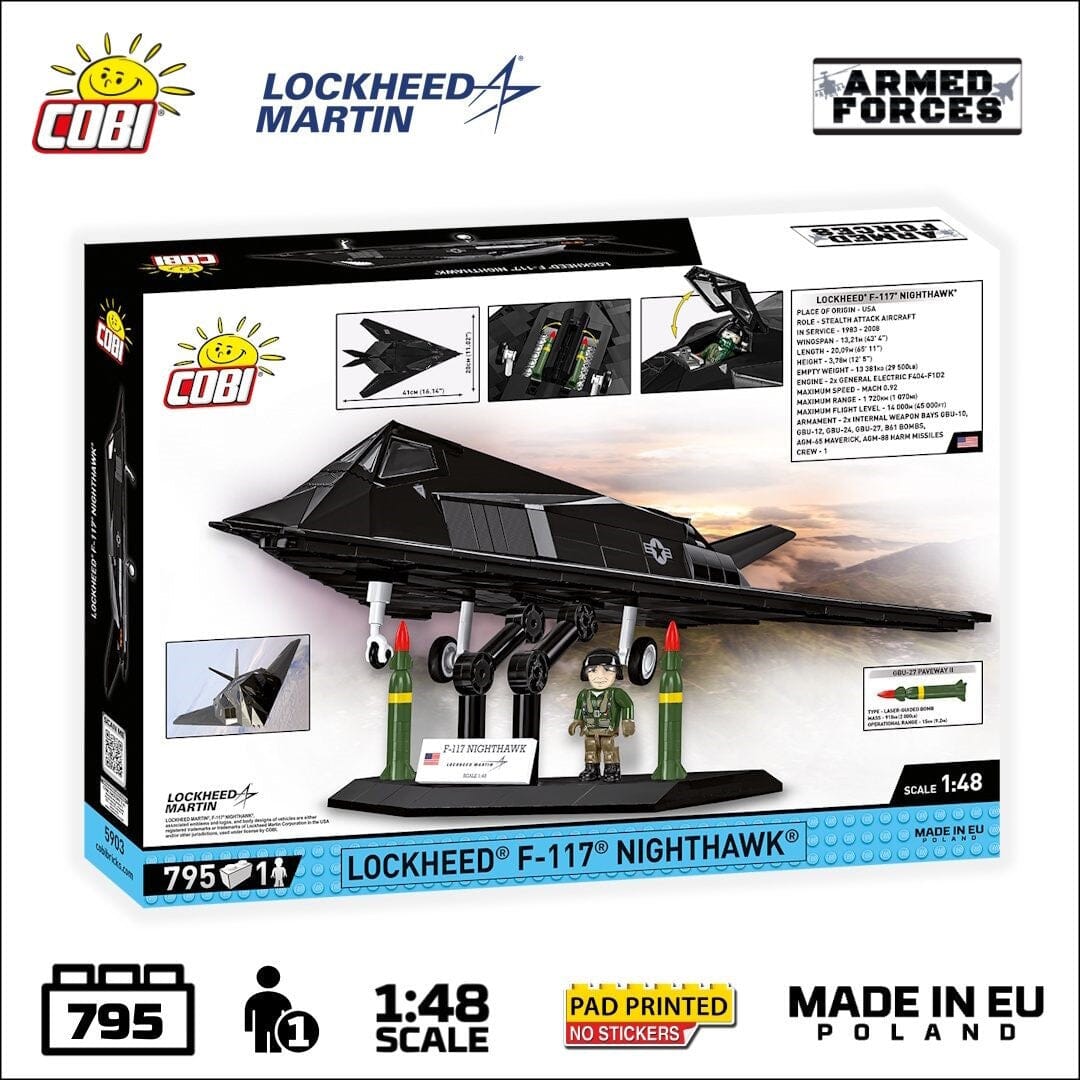 F-117 Nighthawk brick aircraft model - COBI 5903 - 798 bricks