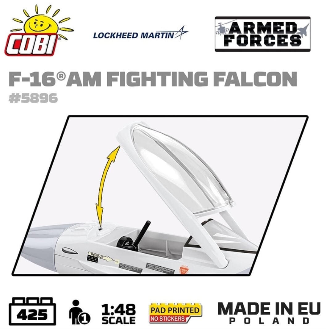 F-16 AM Fighting Falcon plane brick model 