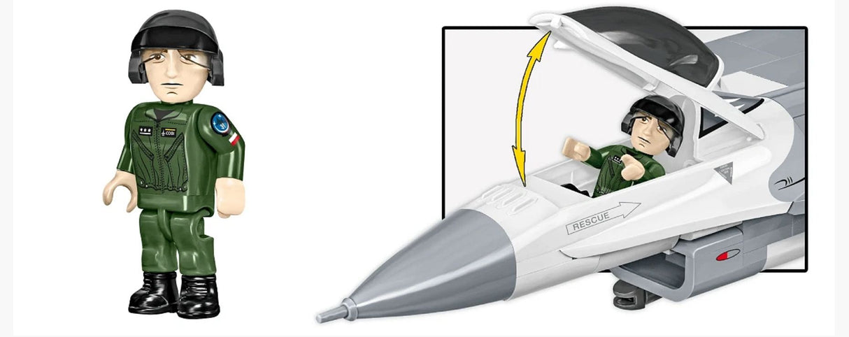 F-16C Fighting Falcon (Polish Version) brick plane model - COBI 5910 - 460 bricks