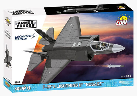 F-35A Lightning II "Husarz" brick plane model - COBI 5904 - 600 bricks