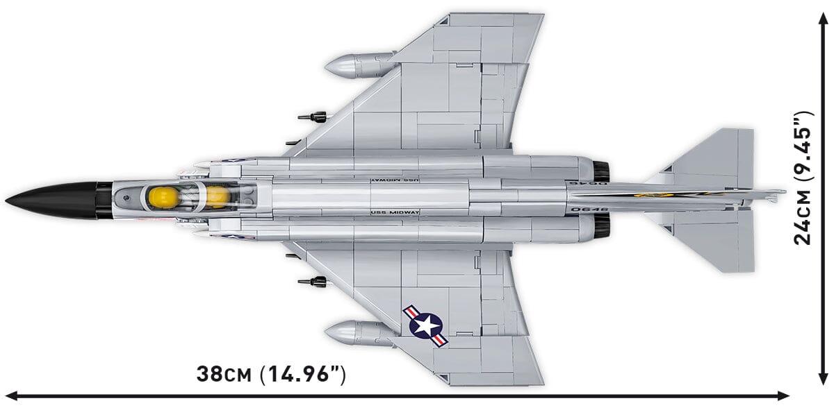 F-4 Phantom II brick plane model - COBI 5897 - 703 bricks