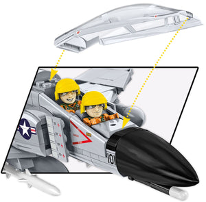 F-4 Phantom II brick plane model - COBI 5897 - 703 bricks
