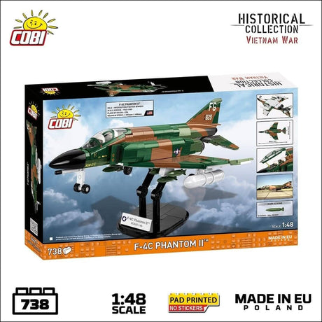 F-4C Phantom II (Vietnam War) brick plane model - COBI 2427 - 738 bricks