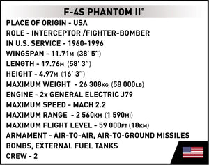 F-4S Phantom II brick plane model - COBI 5899 - 650 bricks