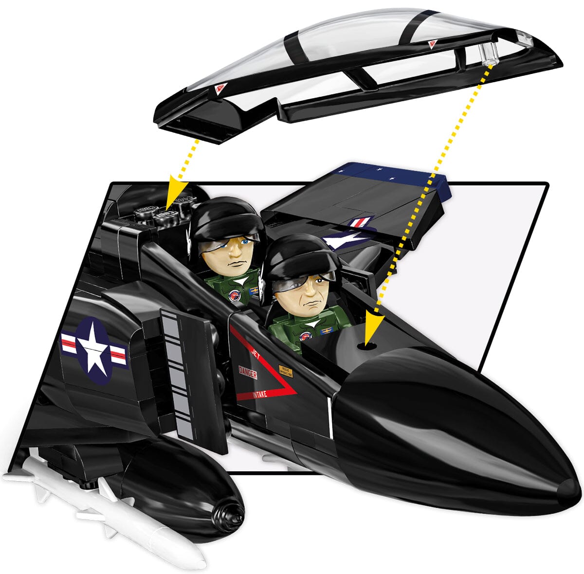 F-4S Phantom II brick plane model - COBI 5899 - 650 bricks