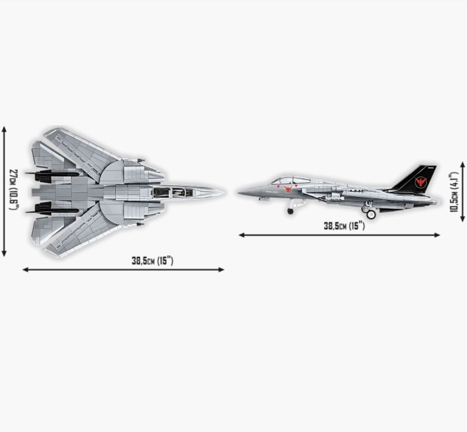 F14 Tomcat Top Gun brick plane model - COBI 5920 - 825 bricks