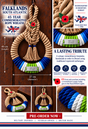 Falklands 45 South Atlantic Handcrafted Commemorative Rope Wreath - Made in Dorset - Pre-Order