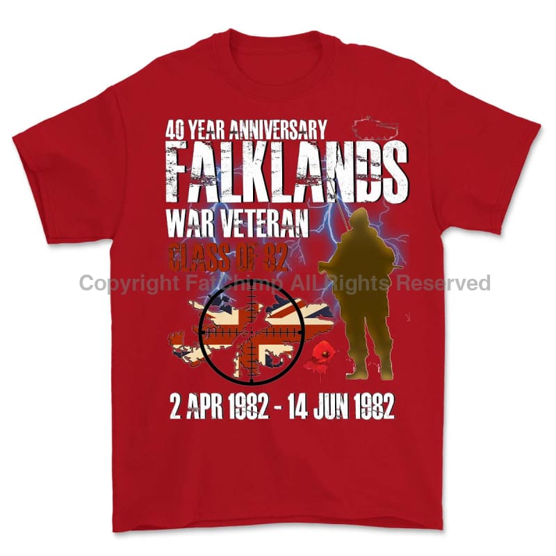 Falklands War Veteran Class of 82 Printed T-Shirt