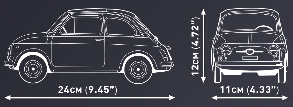 Fiat Abarth 595 brick model car 