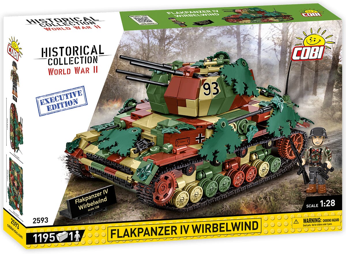 Flakpanzer IV Wirbelwind brick anti-aircraft gun model