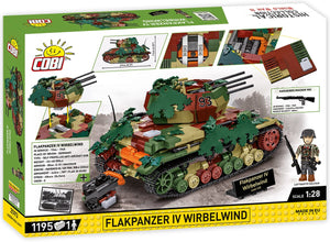Flakpanzer IV Wirbelwind brick anti-aircraft gun model
