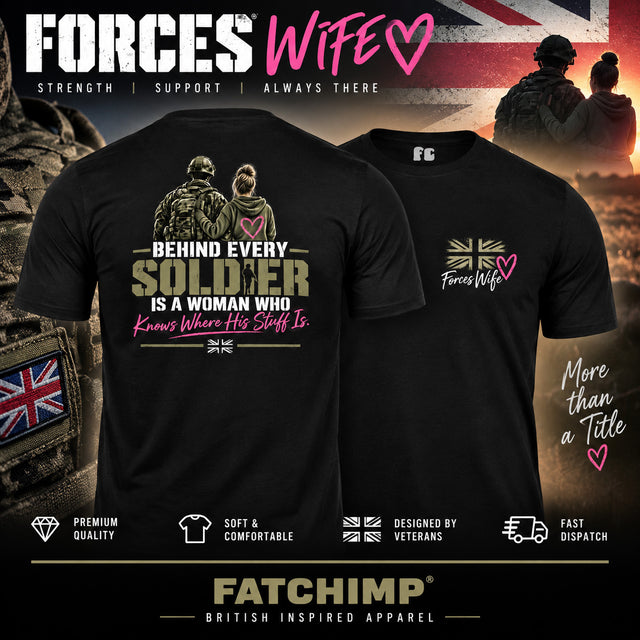 Forces Wife Double Print T-Shirt-artwork