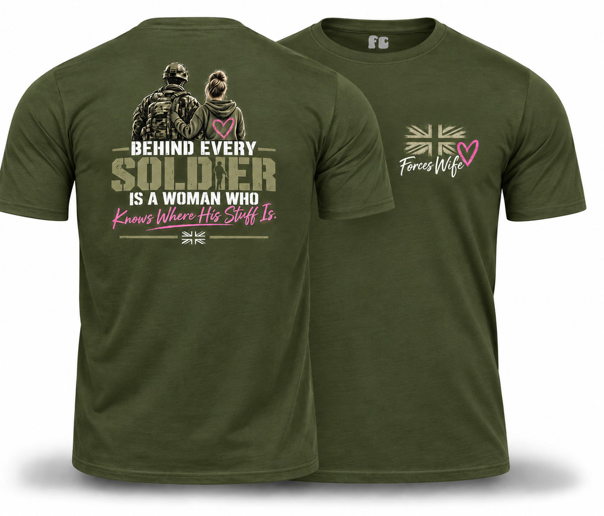 Forces Wife Double Print T-Shirt