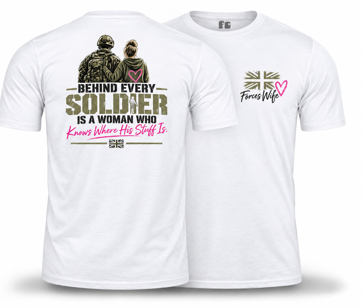 Forces Wife Double Print T-Shirt