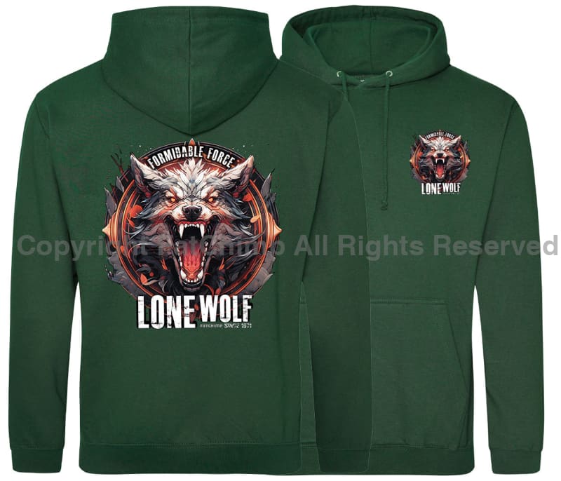 Formidable Force 'Lone Wolf' Double Side Printed Hoodie – Fat