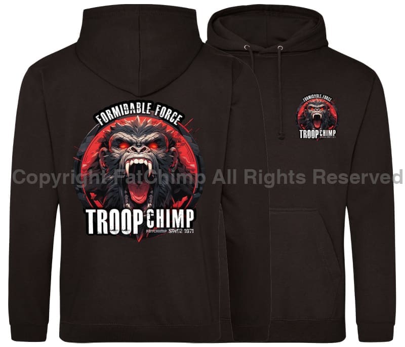 Formidable Force 'Troop Chimp' Double Side Printed Hoodie