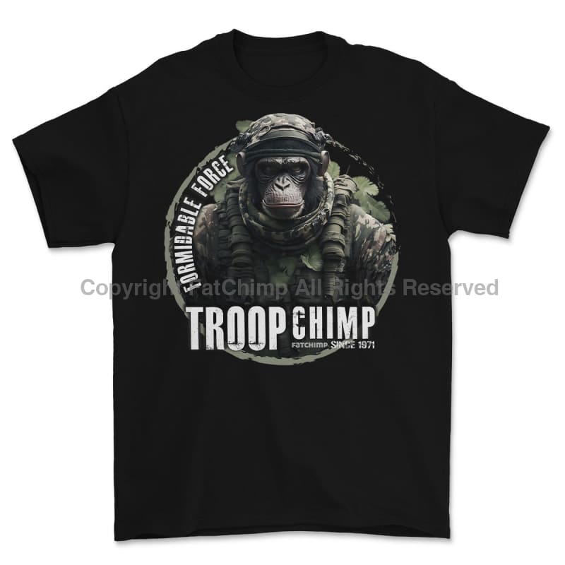 Formidable Force 'Troop Chimp QRF' Printed T-Shirt