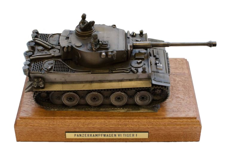 Military Statue - German Tiger 1 Tank Bronze Military Statue