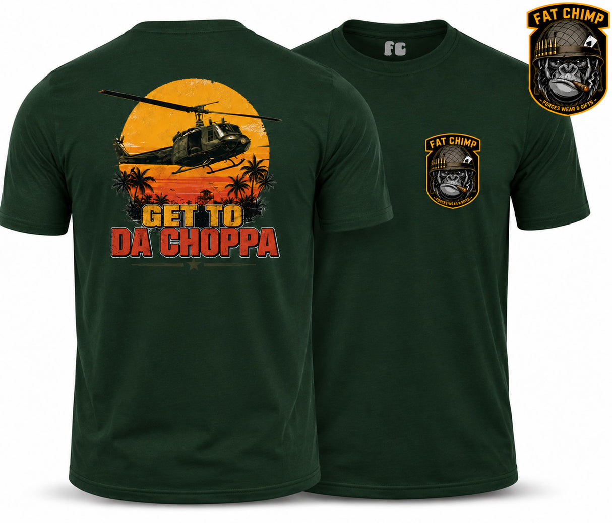 GET TO DA CHOPPER Double Print T-Shirt