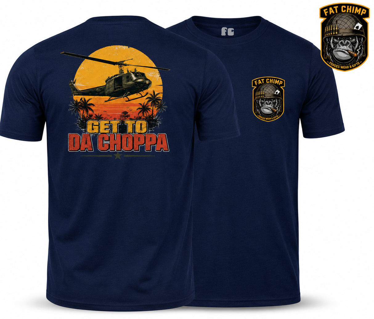 GET TO DA CHOPPER Double Print T-Shirt