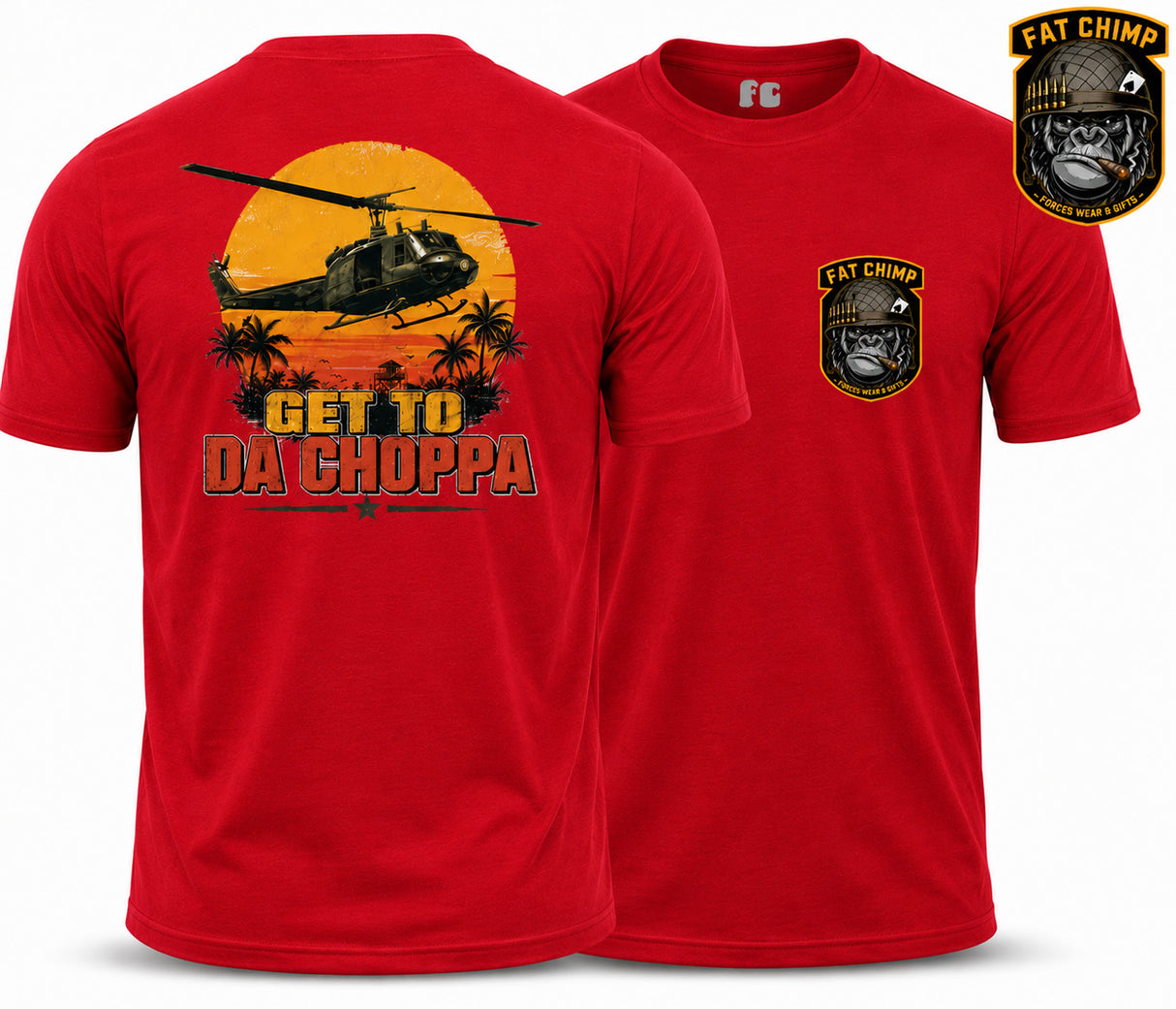 GET TO DA CHOPPER Double Print T-Shirt