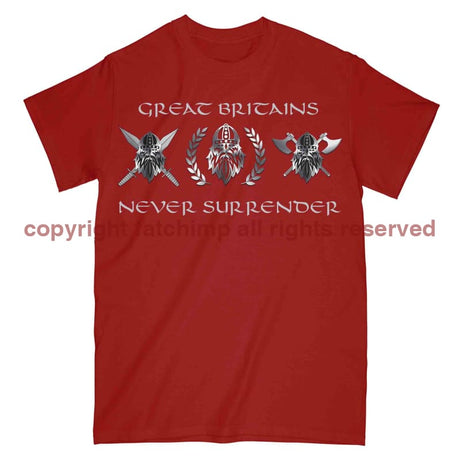 Great Britain's Never Surrender Printed T-Shirt