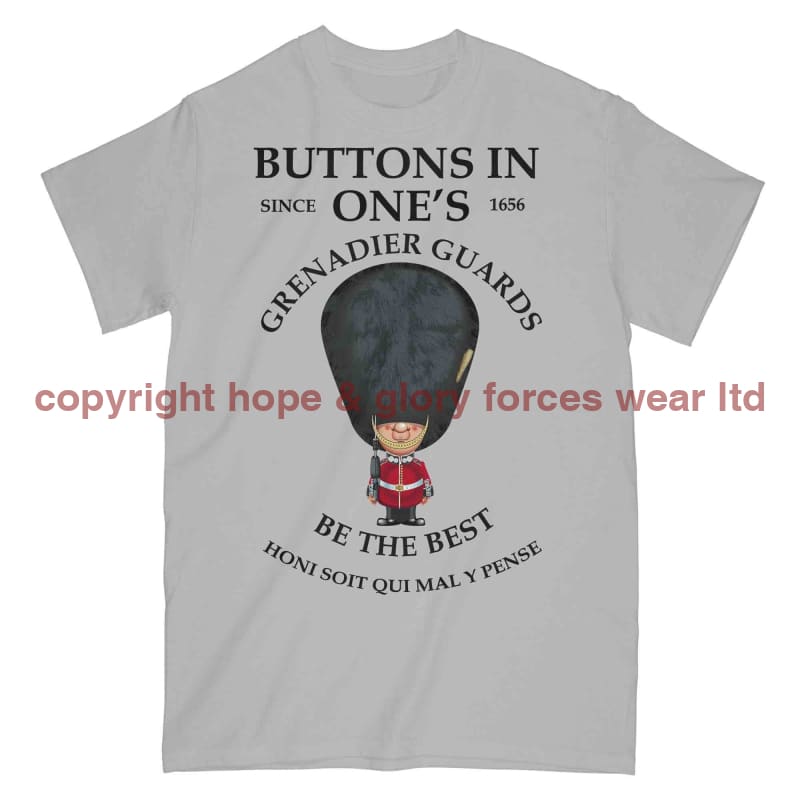 Grenadier Guards Buttons In One's Military Printed T-Shirt