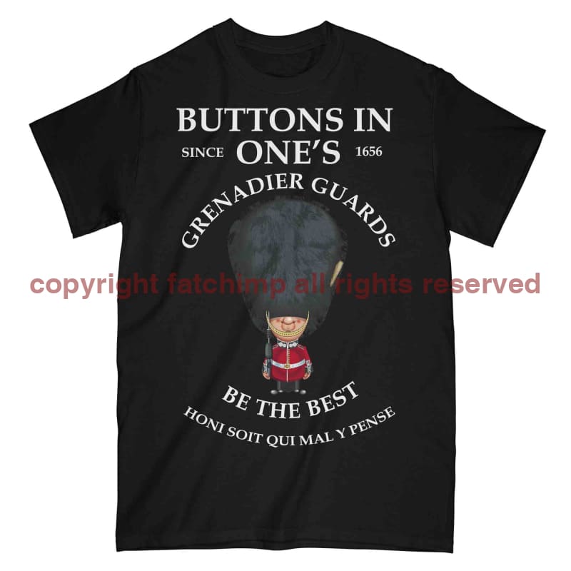 Grenadier Guards Buttons In One's Military Printed T-Shirt