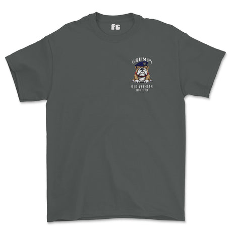 Grumpy Old 9/12th Royal Lancers Veteran Left Chest Printed T-Shirt