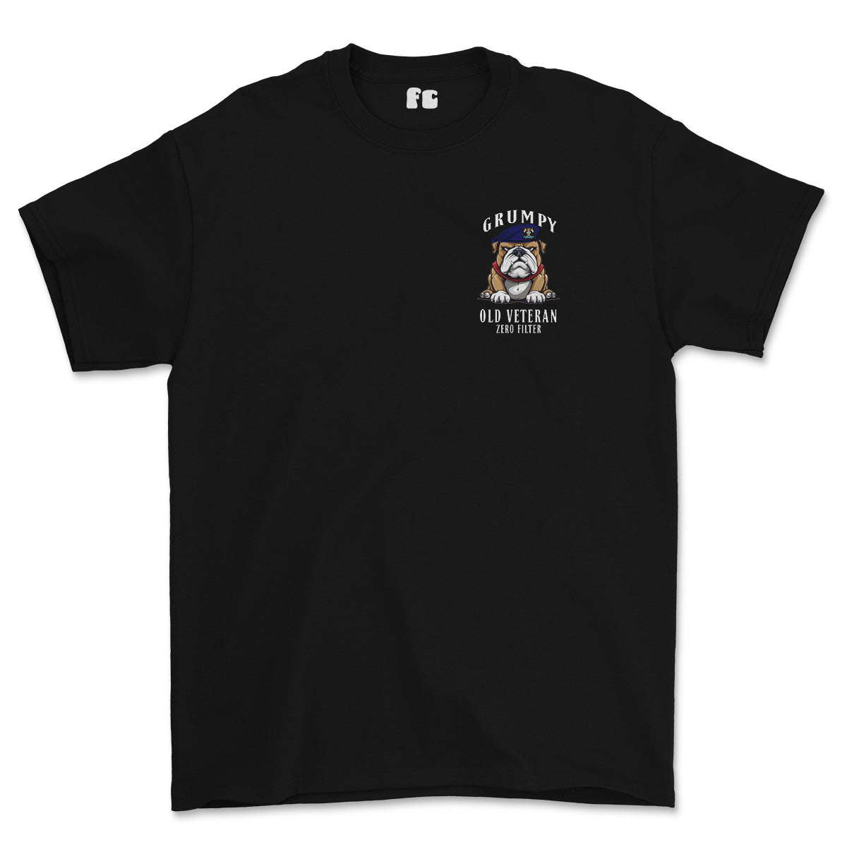 Grumpy Old 9/12th Royal Lancers Veteran Left Chest Printed T-Shirt