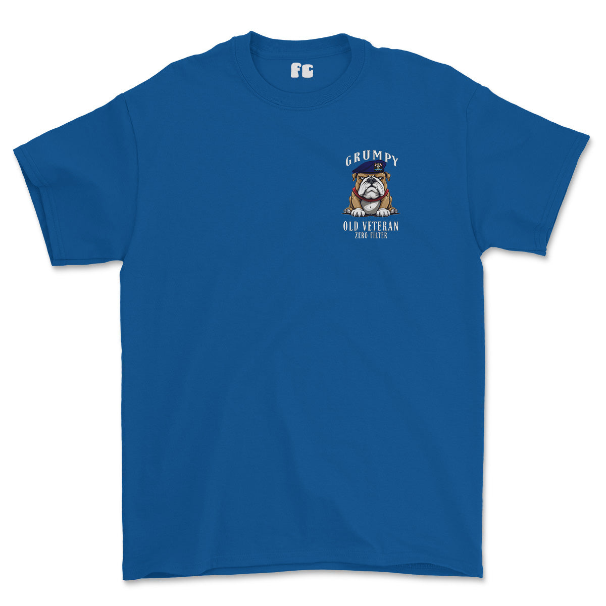 Grumpy Old 9/12th Royal Lancers Veteran Left Chest Printed T-Shirt