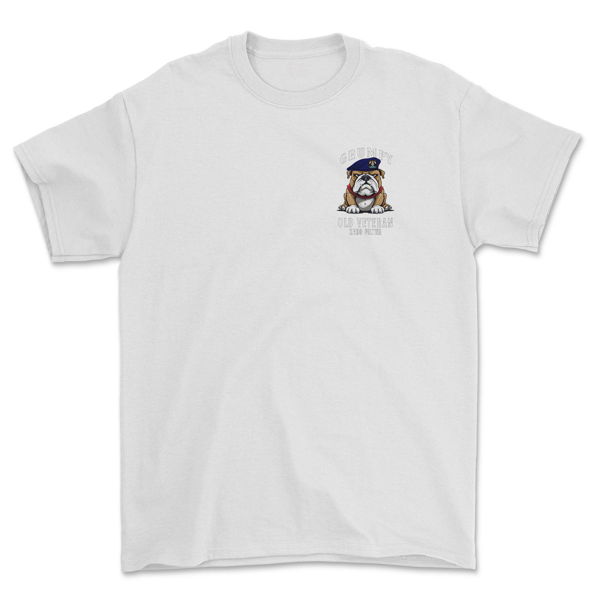 Grumpy Old 9/12th Royal Lancers Veteran Left Chest Printed T-Shirt