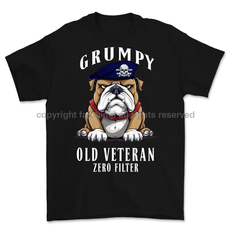 Grumpy Old 17Th/21St Lancer Veteran Printed T-Shirt Small 34/36’ / Black