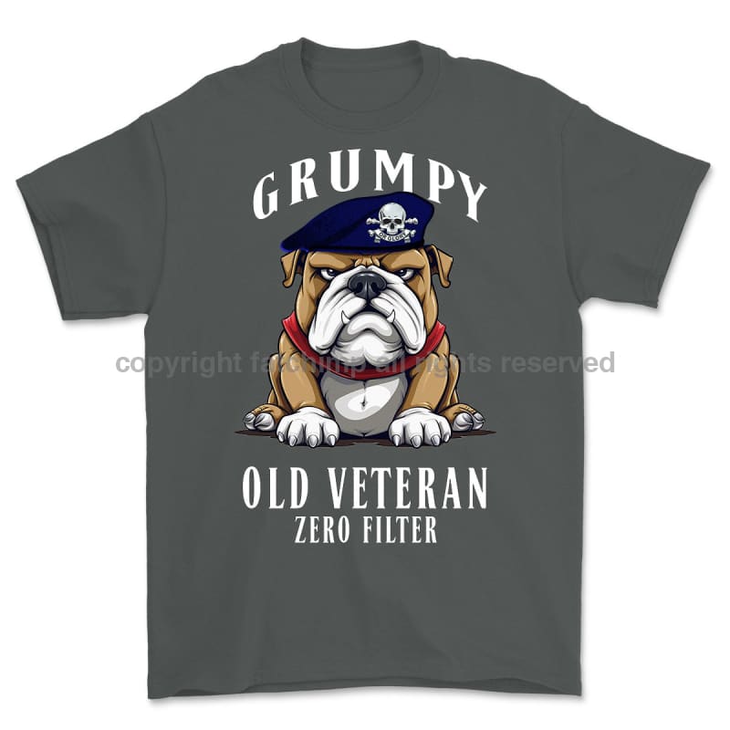 Grumpy Old 17Th/21St Lancer Veteran Printed T-Shirt Small 34/36’ / Charcoal